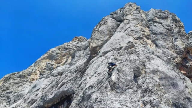 5-ferrata-Jubilaumssteig Poslední metry ferraty Jubiläumssteig